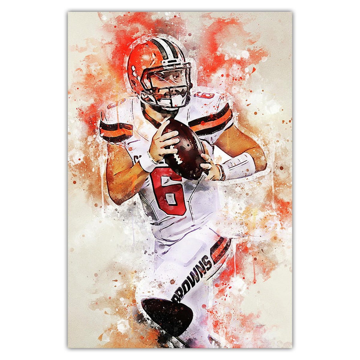 Baker Mayfield Sports Celebrity Art Deco Poster 5 Canvas Wall Art Poster Decor Gift
