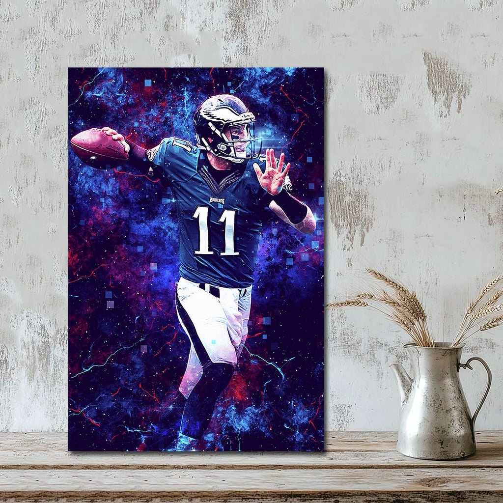 Carson Wentz Sports Celebrity Art Deco Poster 2 Canvas Wall Art Poster Decor Gift