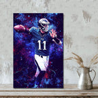 Carson Wentz Sports Celebrity Art Deco Poster 2 Canvas Wall Art Poster Decor Gift