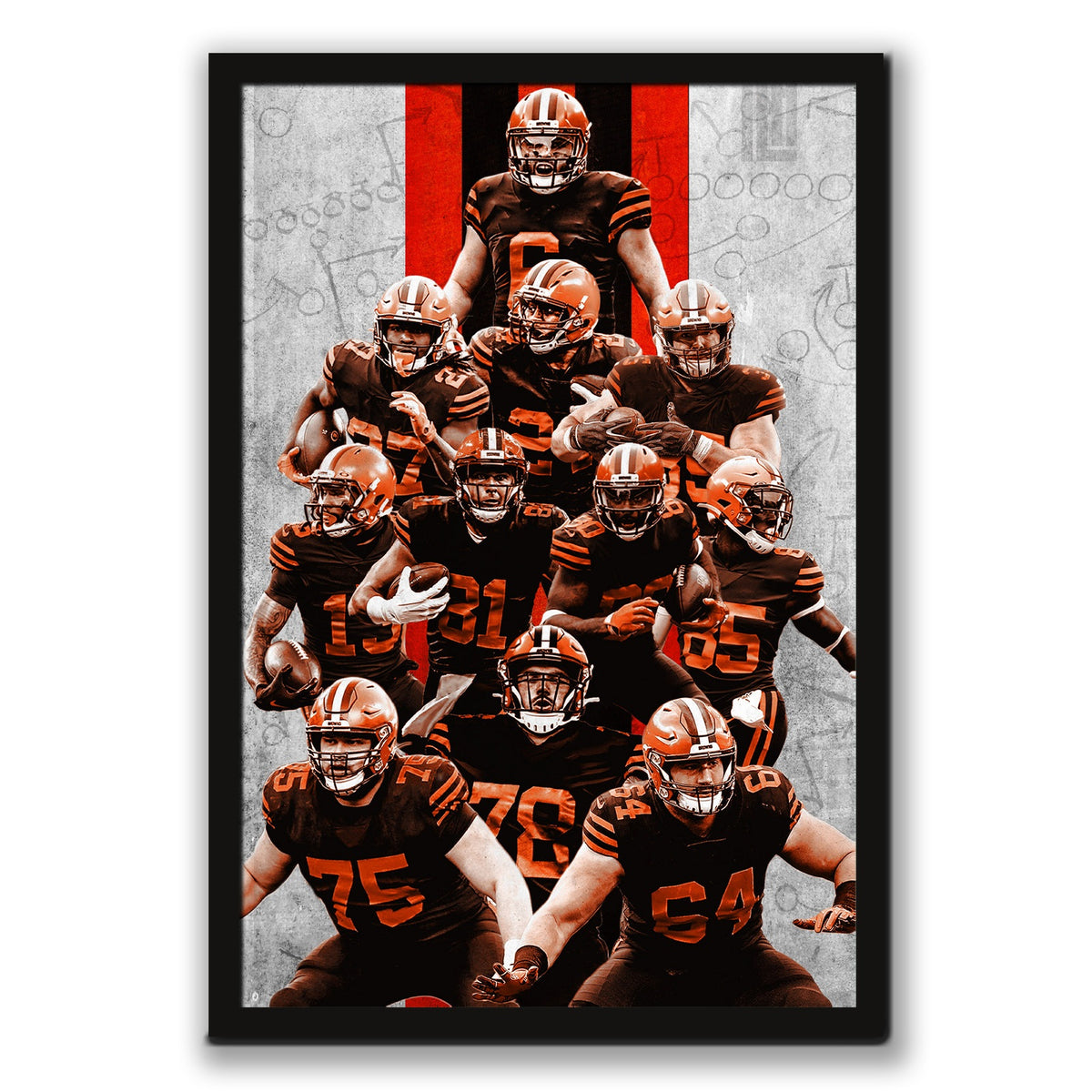 Baker Mayfield Sports Celebrity Art Deco Poster 9 Canvas Wall Art Poster Decor Gift