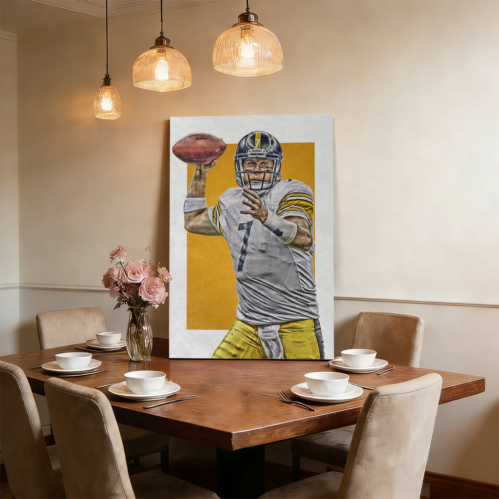 Ben Roethlisberger Sports Celebrity Art Deco Poster 1 Canvas Wall Art Poster Decor Gift
