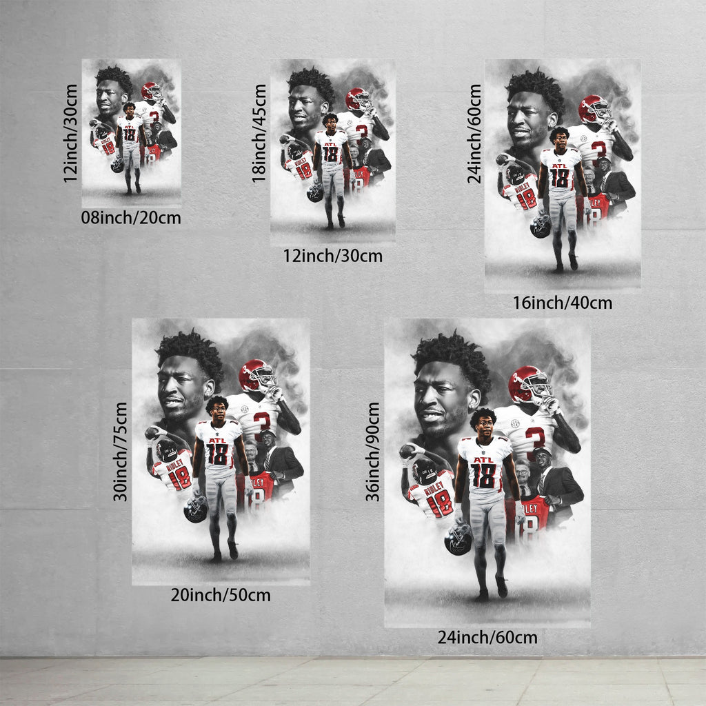 Calvin Ridley Art Sports Decorative Poster School Dormitory 8 Canvas Wall Art Poster Decor Gift