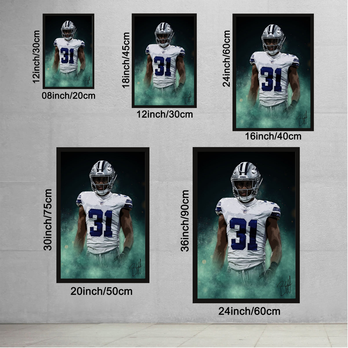 Byron Jones Celebrity Sports Art Poster School Dining Room Decoration 1 Canvas Wall Art Poster Decor Gift