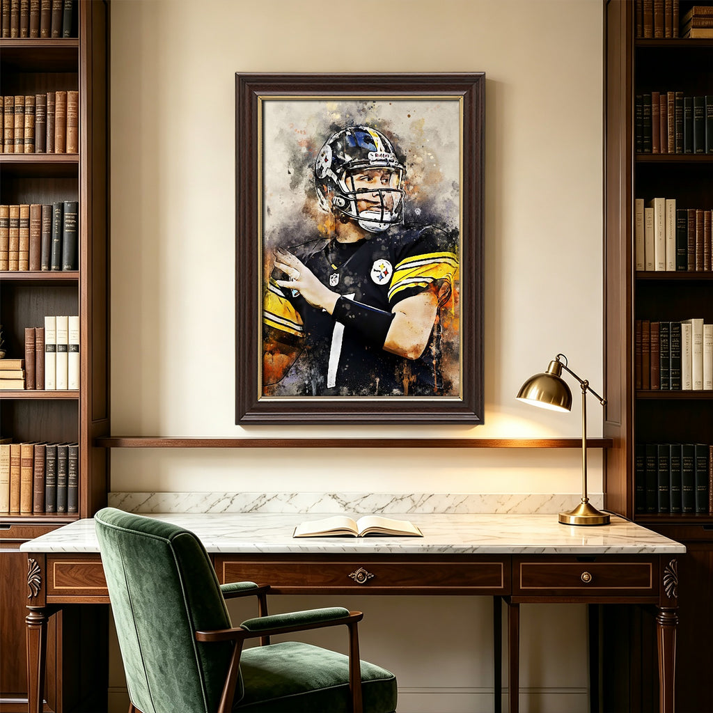 Ben Roethlisberger Celebrity Sports Art Poster School Dining Room Decoration 6 Canvas Wall Art Poster Decor Gift