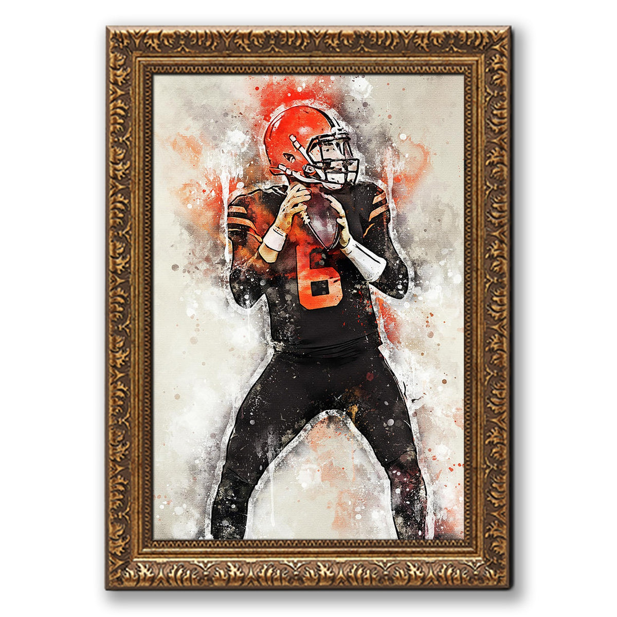 Baker Mayfield Sports Celebrity Art Deco Poster 6 Canvas Wall Art Poster Decor Gift