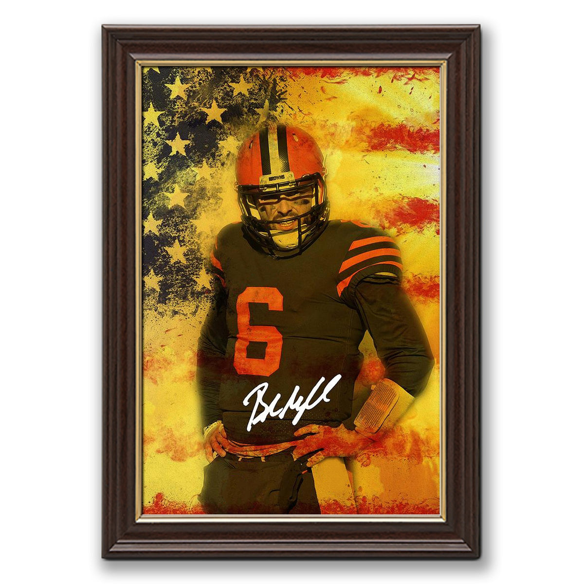 Baker Mayfield Sports Celebrity Art Deco Poster 4 Canvas Wall Art Poster Decor Gift