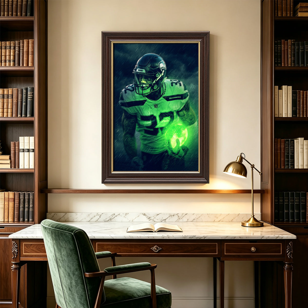 Chris Carson Art Sports Decorative Poster School Dormitory 3 Canvas Wall Art Poster Decor Gift