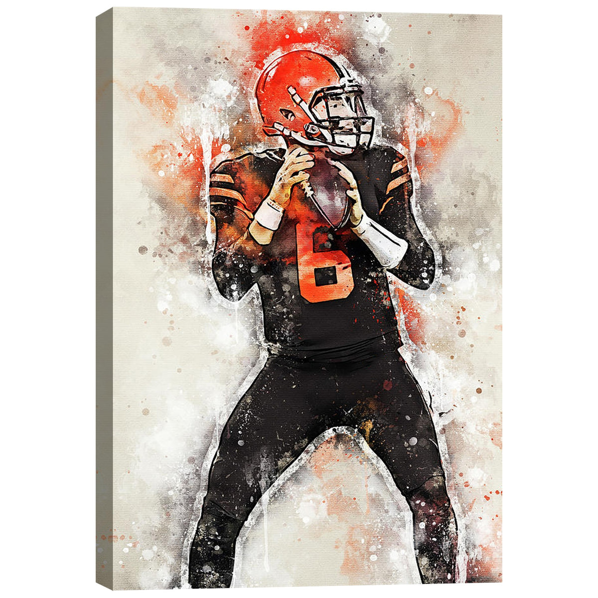 Baker Mayfield Sports Celebrity Art Deco Poster 6 Canvas Wall Art Poster Decor Gift