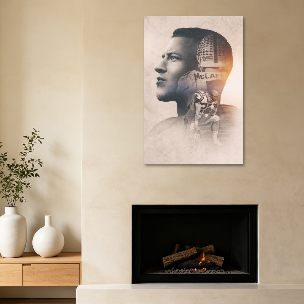 Christian McCaffrey Art Sports Decorative Poster School Dormitory 6 Canvas Wall Art Poster Decor Gift