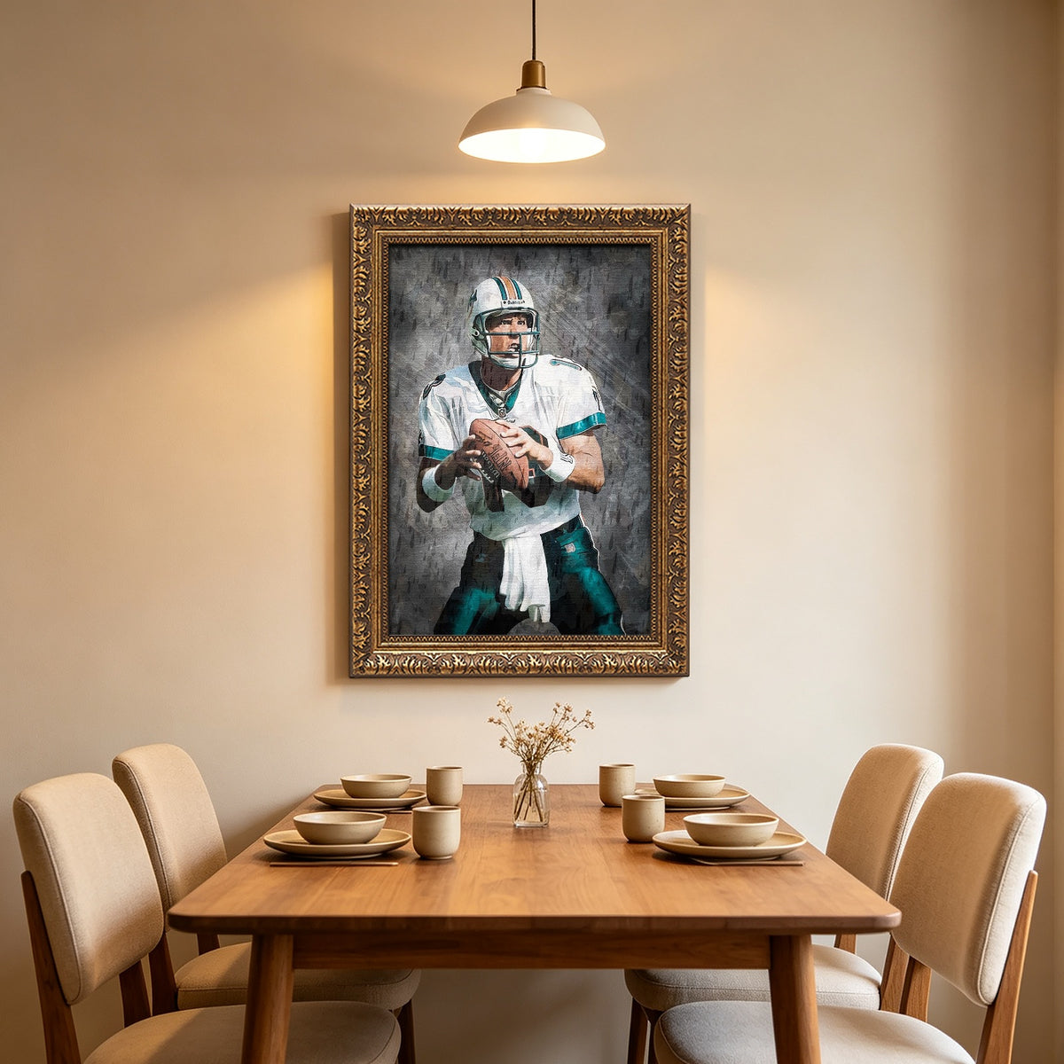 Dan Marino Celebrity Sports Art Poster School Dining Room Decoration 0 Canvas Wall Art Poster Decor Gift