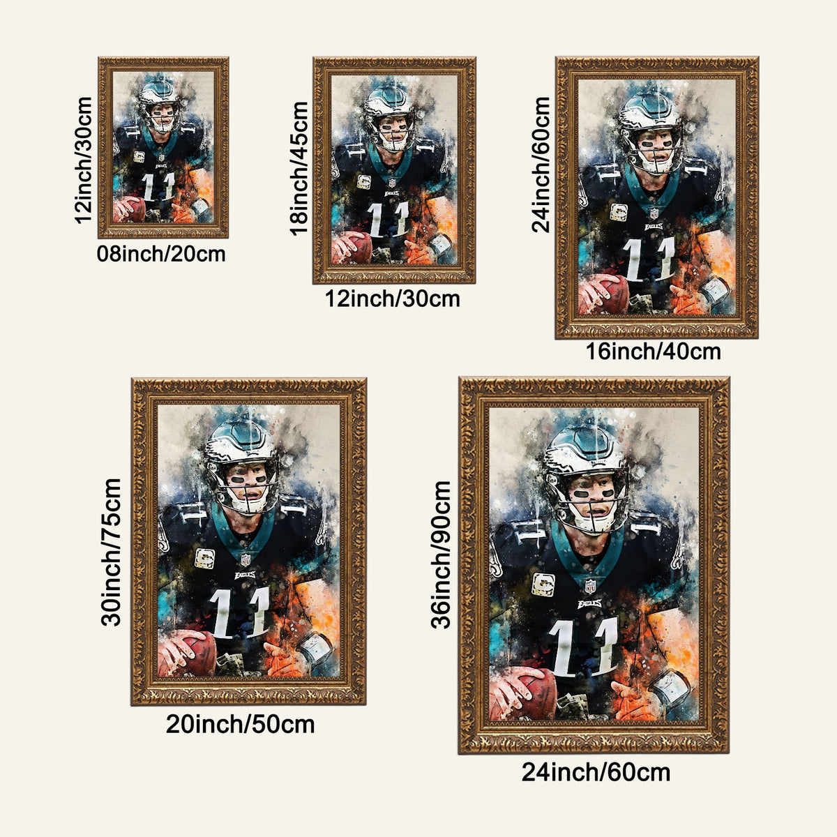 Carson Wentz Celebrity Sports Art Poster School Dining Room Decoration 5 Canvas Wall Art Poster Decor Gift