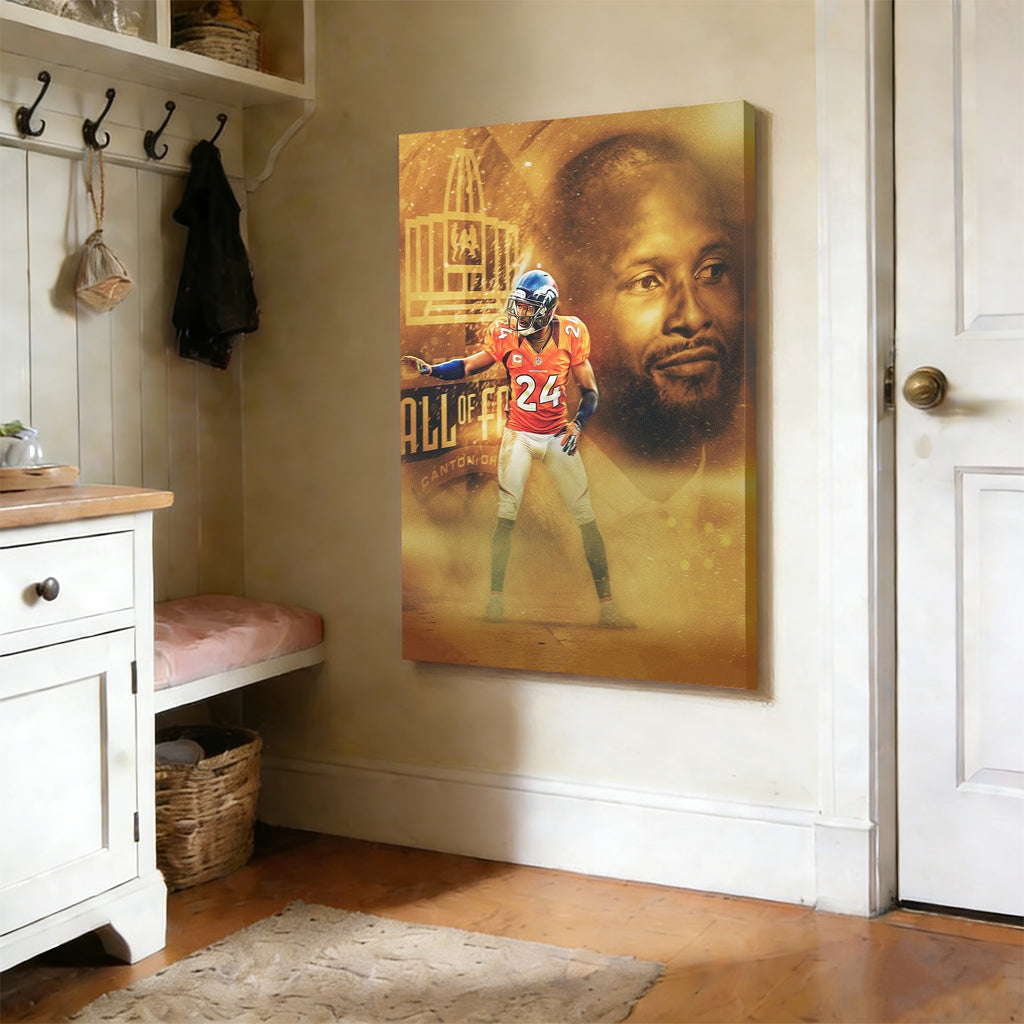 Champ Bailey Art Sports Decorative Poster School Dormitory 4 Canvas Wall Art Poster Decor Gift