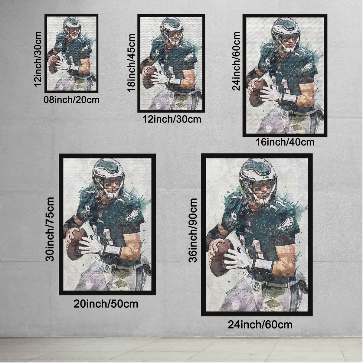 Carson Wentz Celebrity Sports Art Poster School Dining Room Decoration 8 Canvas Wall Art Poster Decor Gift