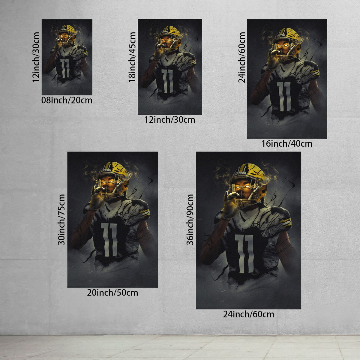 Chase Claypool Art Sports Decorative Poster School Dormitory 0 Canvas Wall Art Poster Decor Gift