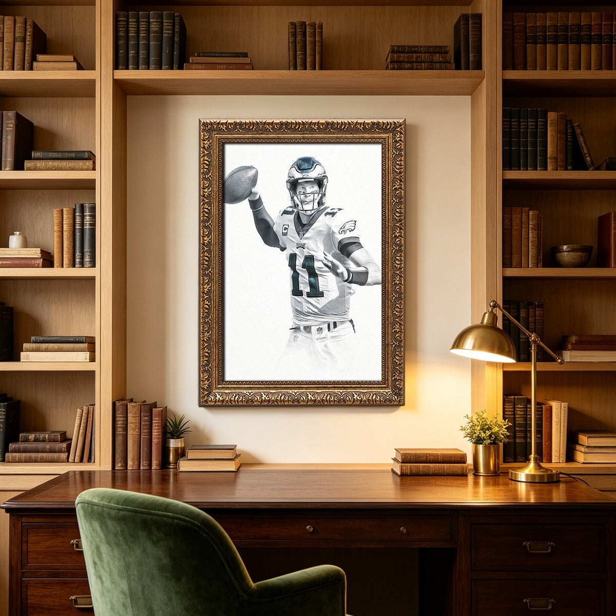 Carson Wentz Art Sports Decorative Poster School Dormitory 9 Canvas Wall Art Poster Decor Gift