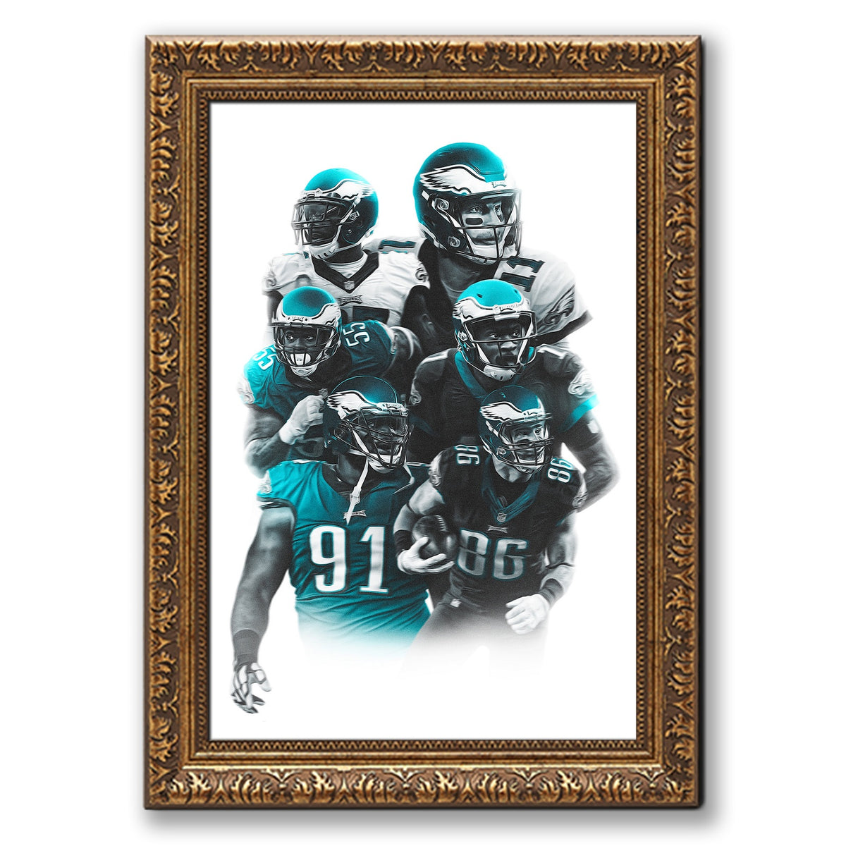 Carson Wentz Alshon Jeffery Art Sports Decorative Poster School Dormitory 6 Canvas Wall Art Poster Decor Gift
