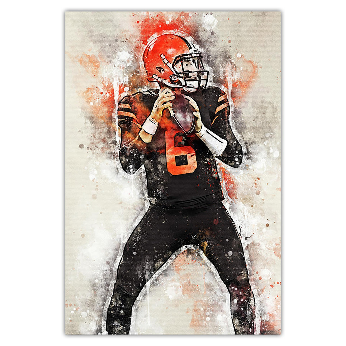 Baker Mayfield Sports Celebrity Art Deco Poster 6 Canvas Wall Art Poster Decor Gift