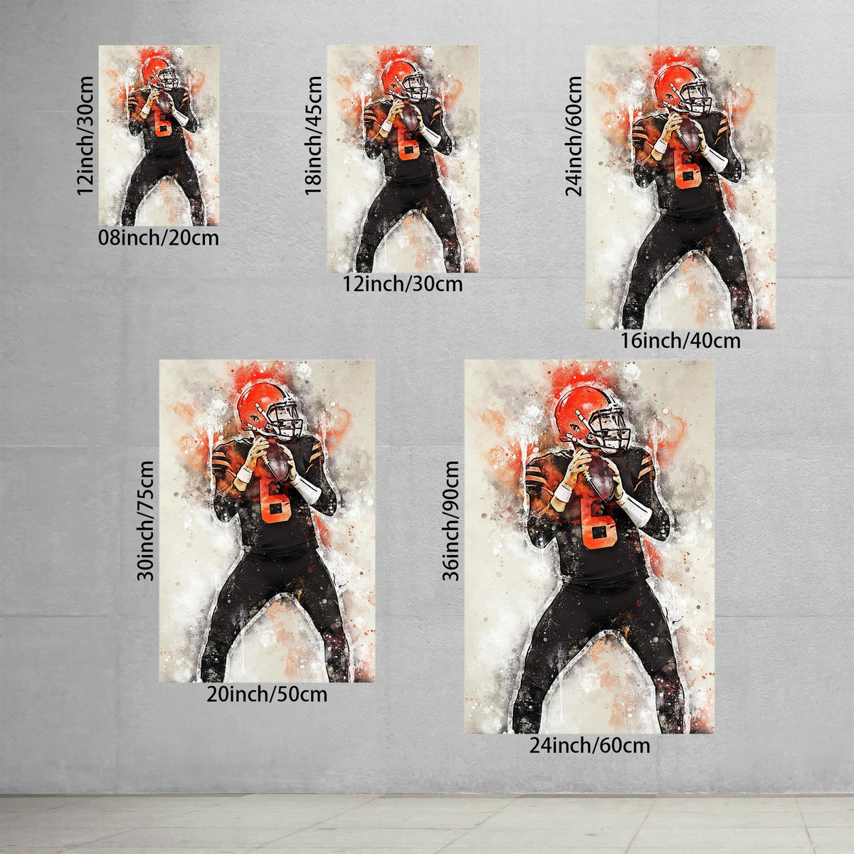 Baker Mayfield Sports Celebrity Art Deco Poster 6 Canvas Wall Art Poster Decor Gift