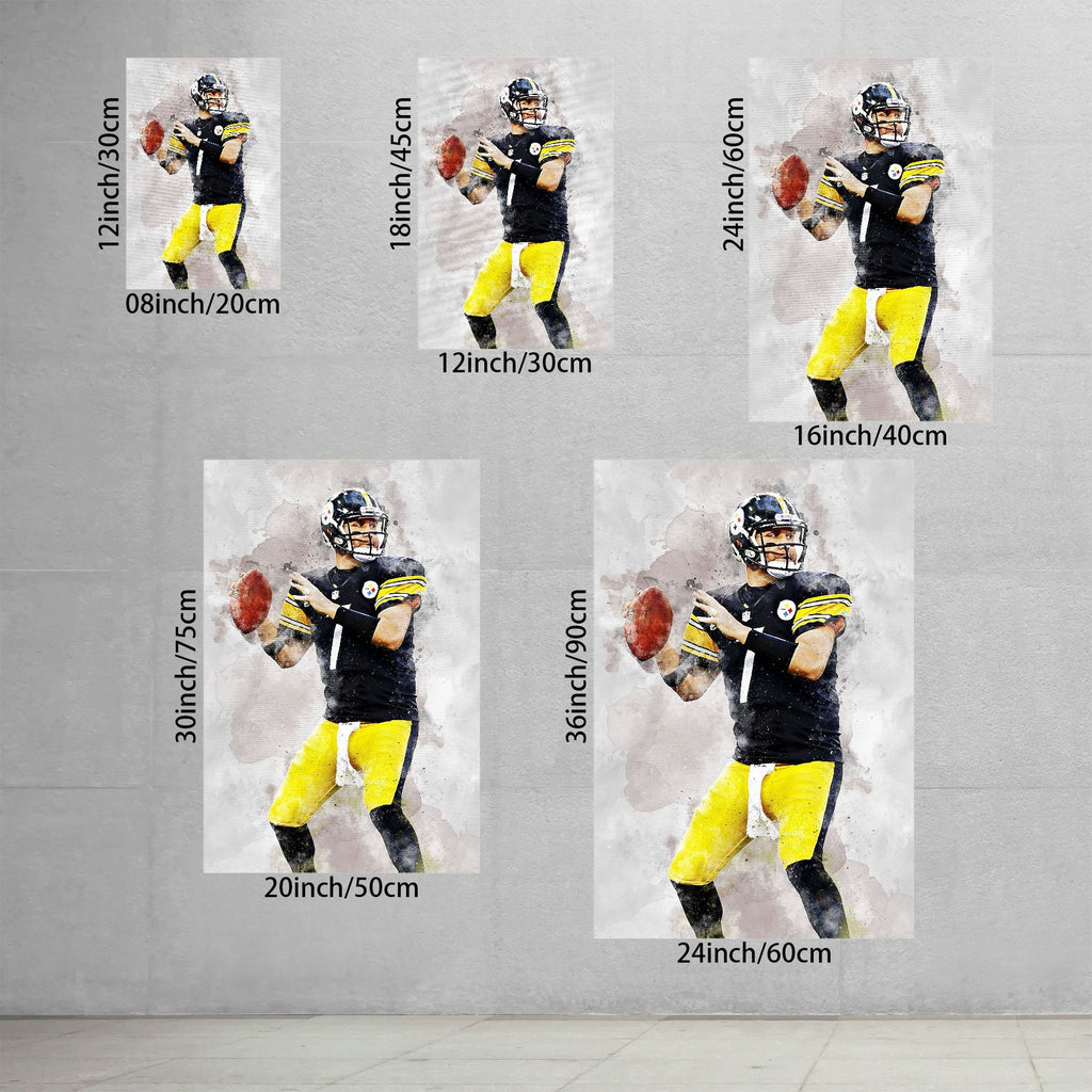 Ben Roethlisberger Celebrity Sports Art Poster School Dining Room Decoration 8 Canvas Wall Art Poster Decor Gift