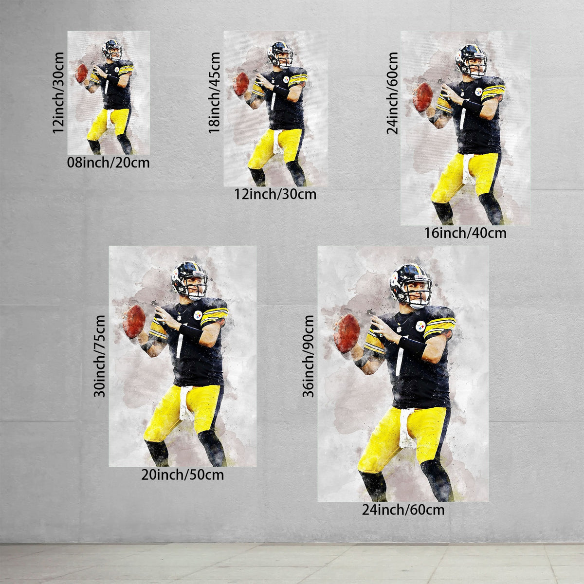 Ben Roethlisberger Celebrity Sports Art Poster School Dining Room Decoration 8 Canvas Wall Art Poster Decor Gift