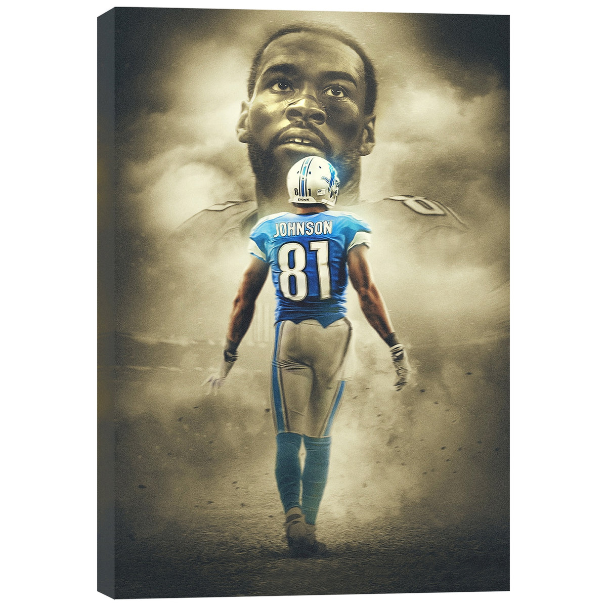 Calvin Johnson Art Sports Decorative Poster School Dormitory 2 Canvas Wall Art Poster Decor Gift