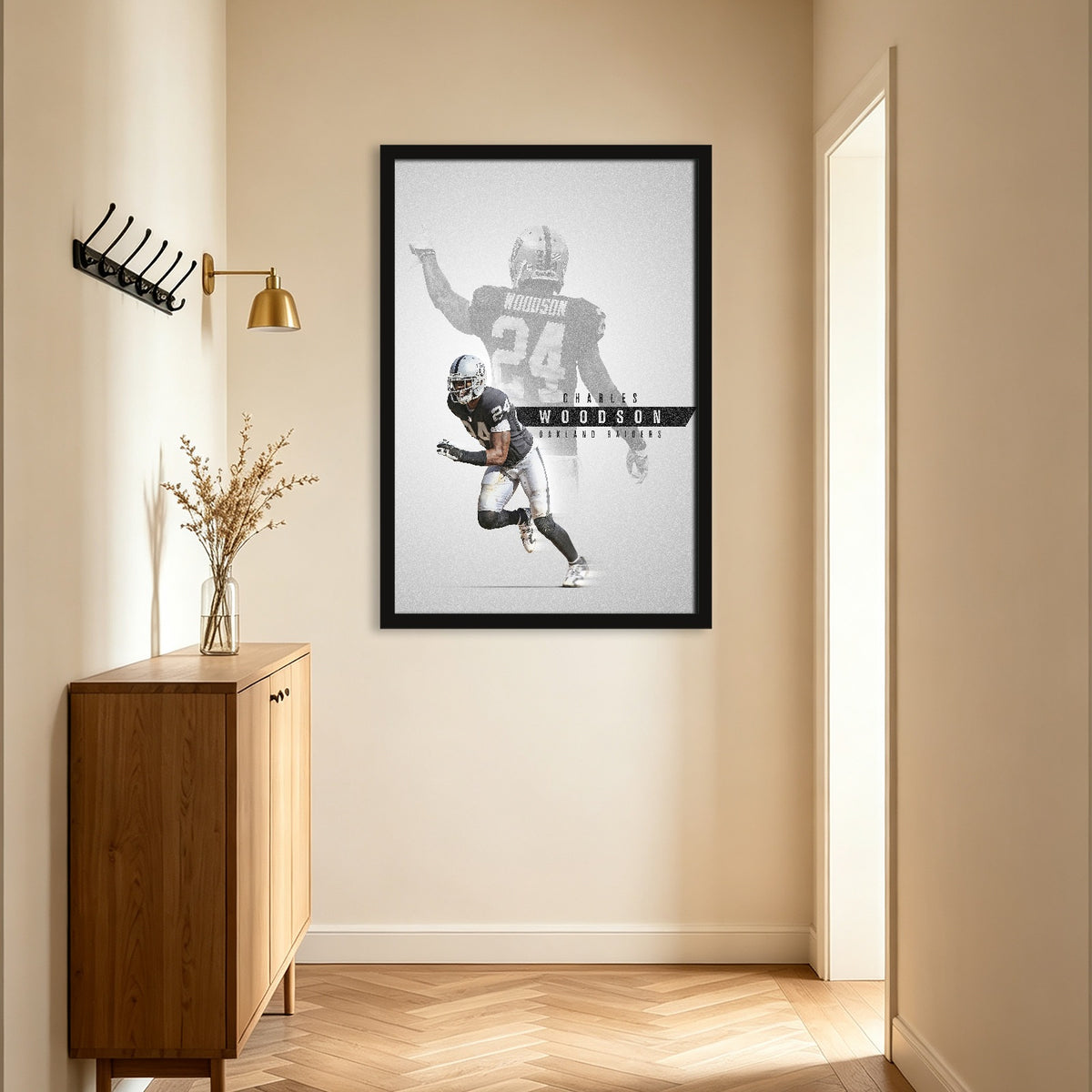 Charles Woodson Celebrity Sports Art Poster School Dining Room Decoration 6 Canvas Wall Art Poster Decor Gift