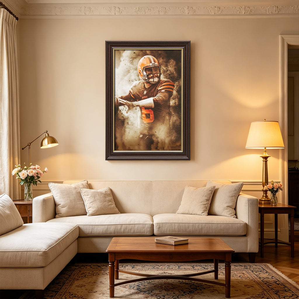 Baker Mayfield Art Sports Decorative Poster School Dormitory 3 Canvas Wall Art Poster Decor Gift