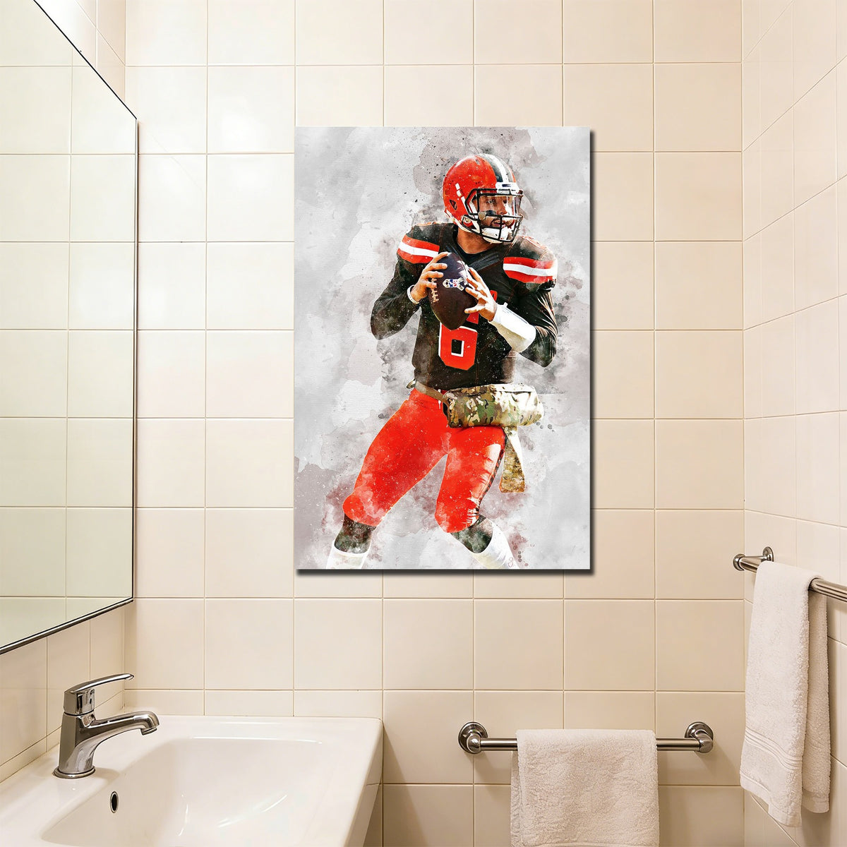 Baker Mayfield Celebrity Sports Art Poster School Dining Room Decoration 8 Canvas Wall Art Poster Decor Gift