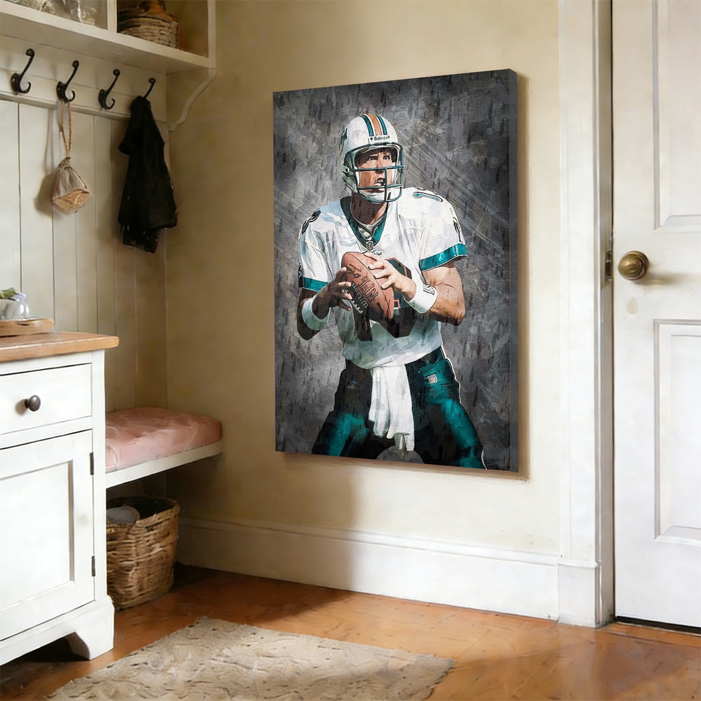 Dan Marino Celebrity Sports Art Poster School Dining Room Decoration 0 Canvas Wall Art Poster Decor Gift
