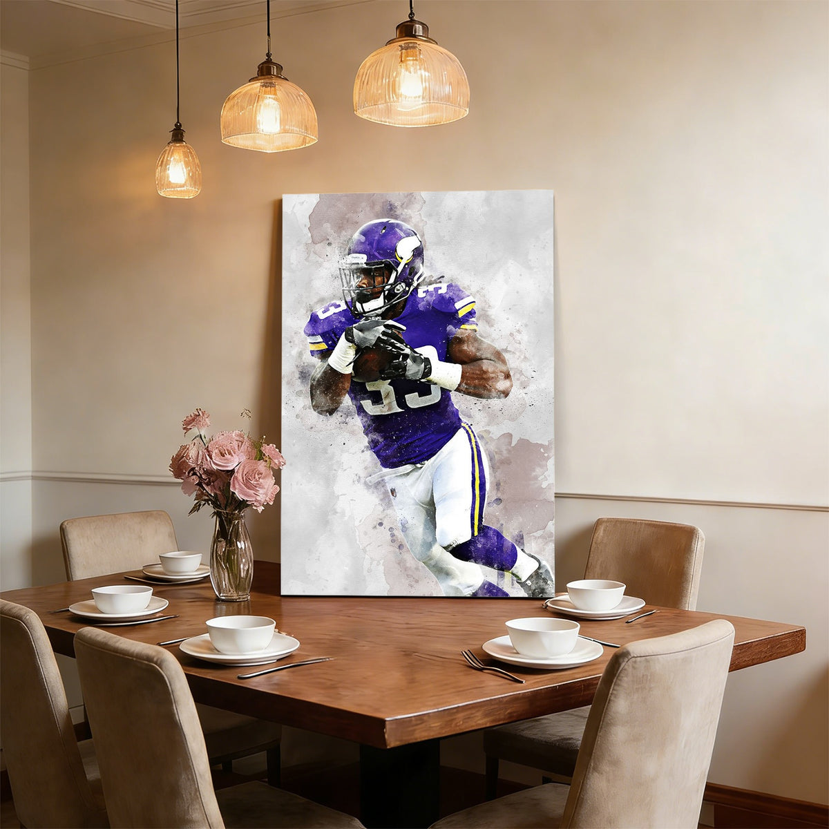 Dalvin Cook Celebrity Sports Art Poster School Dining Room Decoration 3 Canvas Wall Art Poster Decor Gift