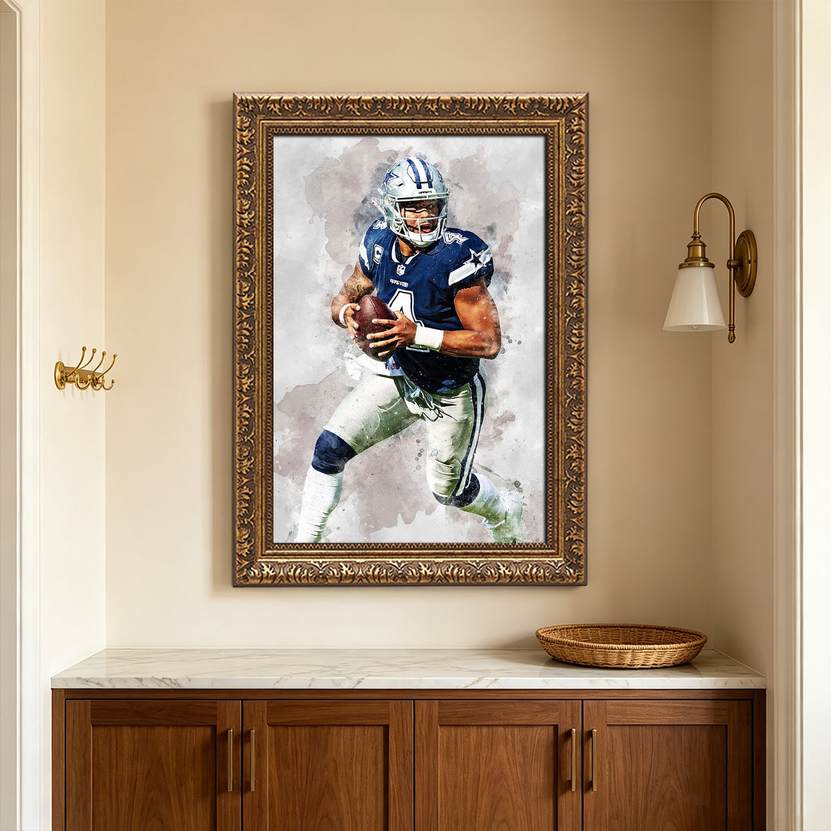 Dak Prescott 1Celebrity Sports Art Poster School Dining Room Decoration 0 Canvas Wall Art Poster Decor Gift