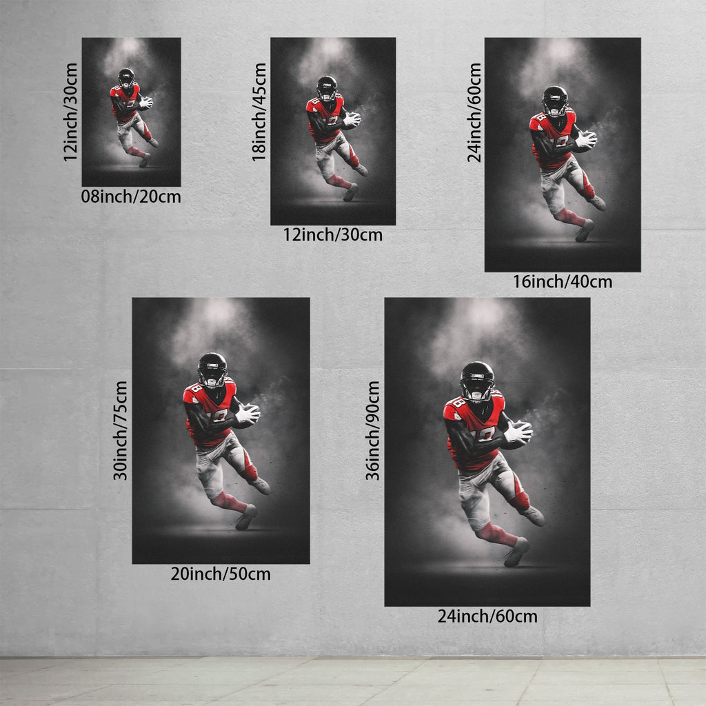 Calvin Ridley Art Sports Decorative Poster School Dormitory 6 Canvas Wall Art Poster Decor Gift