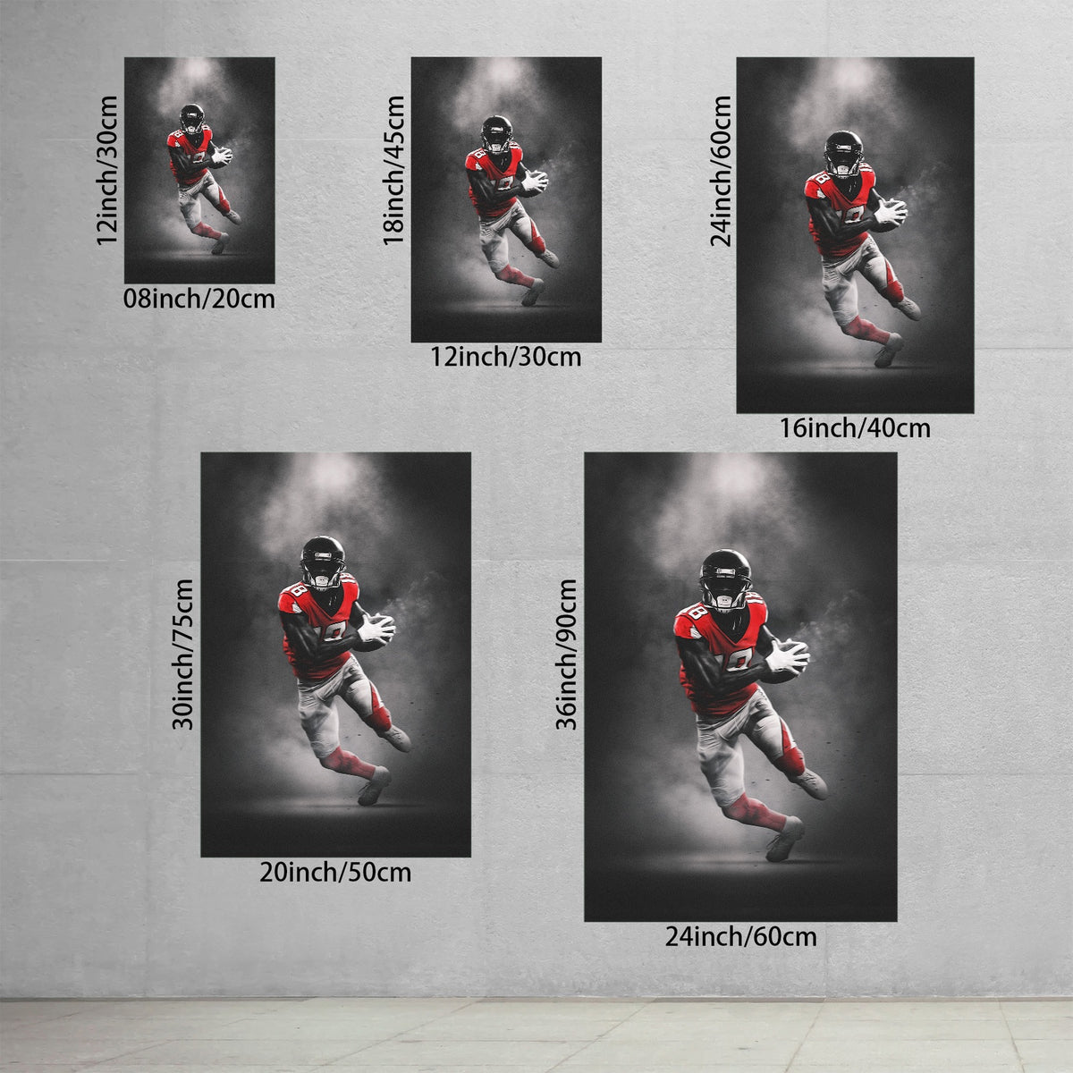 Calvin Ridley Art Sports Decorative Poster School Dormitory 6 Canvas Wall Art Poster Decor Gift