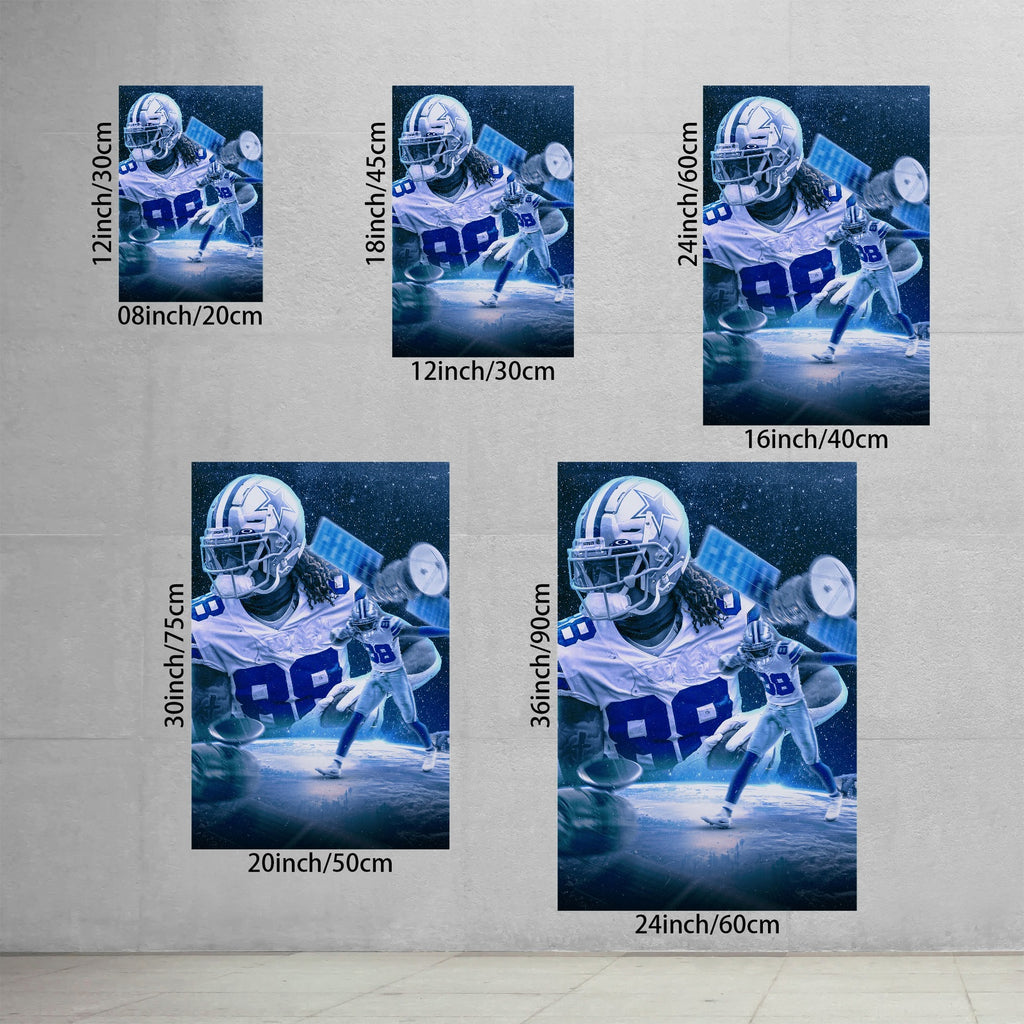 CeeDee Lamb Sports Celebrity Art Deco Poster 1 Canvas Wall Art Poster Decor Gift