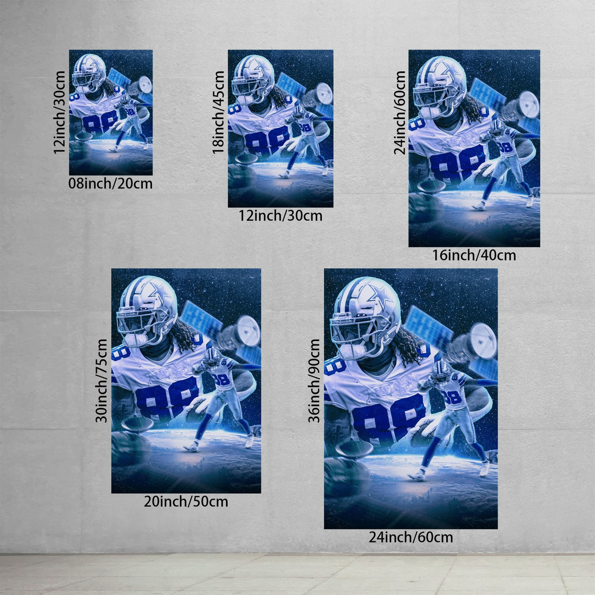 CeeDee Lamb Sports Celebrity Art Deco Poster 1 Canvas Wall Art Poster Decor Gift