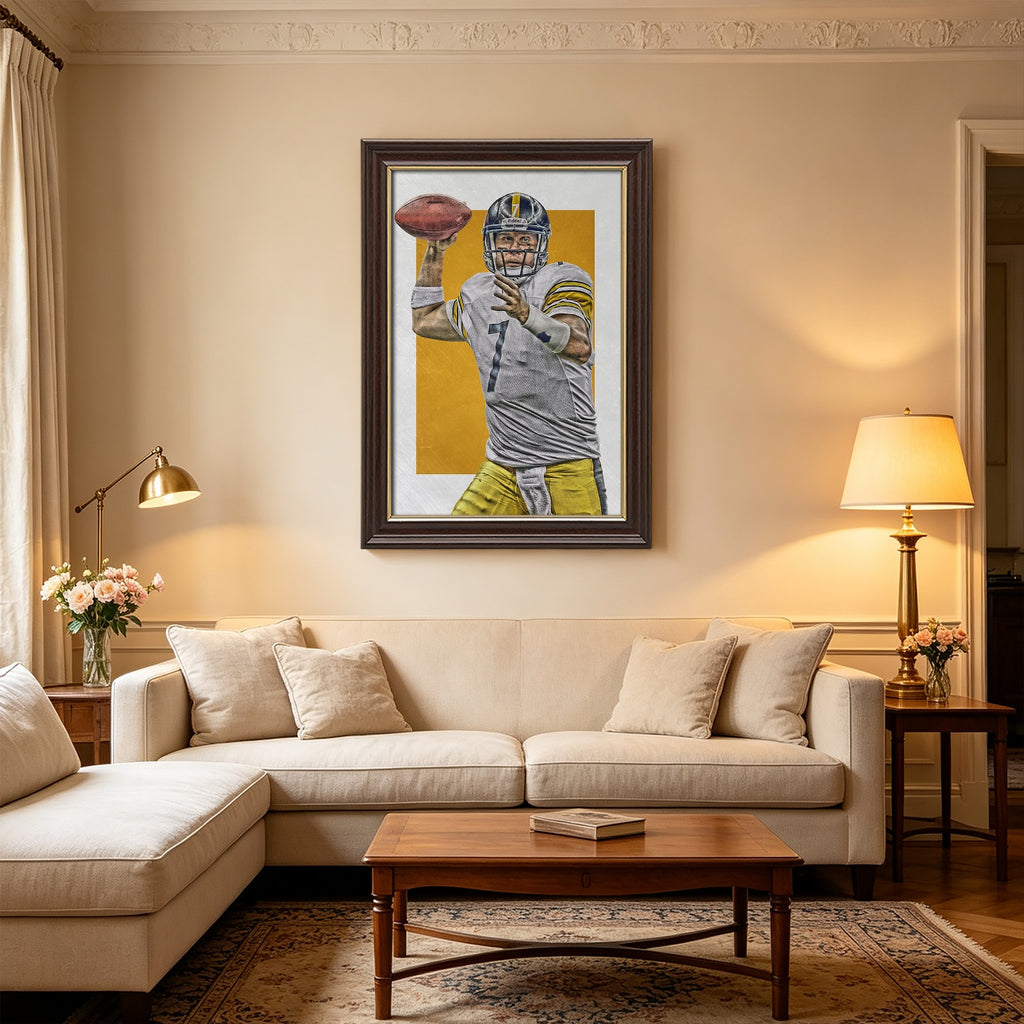 Ben Roethlisberger Sports Celebrity Art Deco Poster 1 Canvas Wall Art Poster Decor Gift
