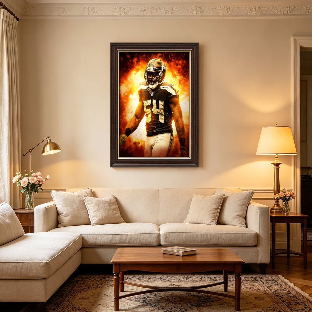 Bobby Wagner Art Sports Decorative Poster School Dormitory 9 Canvas Wall Art Poster Decor Gift