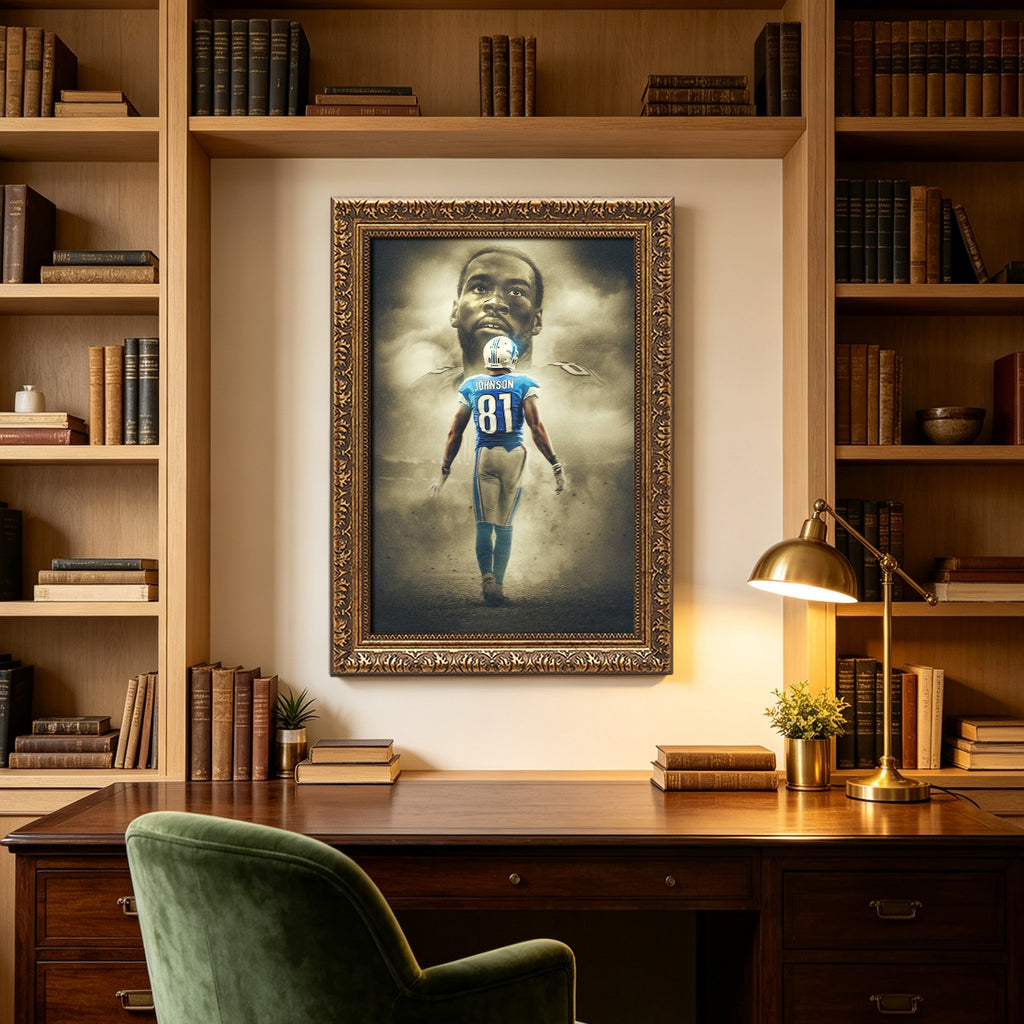 Calvin Johnson Art Sports Decorative Poster School Dormitory 2 Canvas Wall Art Poster Decor Gift