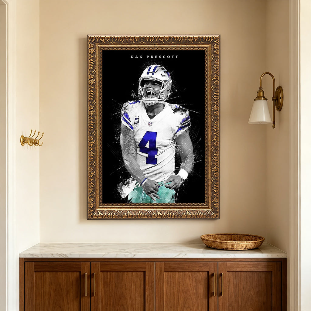 Dak Prescott Art Poster 1 Canvas Wall Art Poster Decor Gift