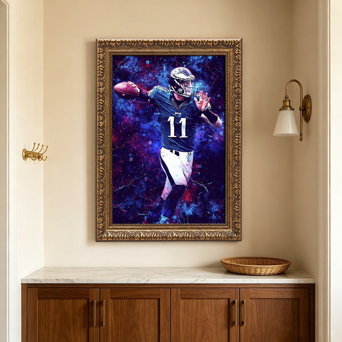 Carson Wentz Sports Celebrity Art Deco Poster 2 Canvas Wall Art Poster Decor Gift