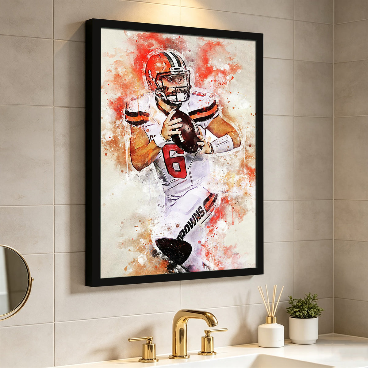 Baker Mayfield Sports Celebrity Art Deco Poster 5 Canvas Wall Art Poster Decor Gift