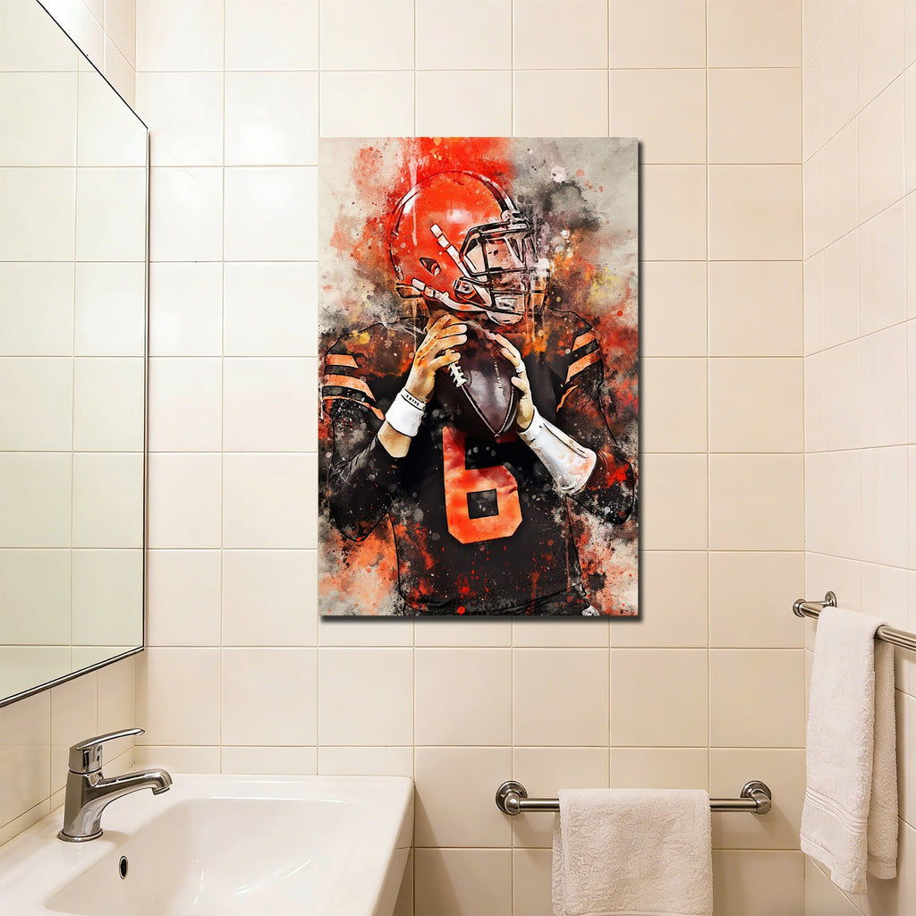 Baker Mayfield Celebrity Sports Art Poster School Dining Room Decoration 3 Canvas Wall Art Poster Decor Gift