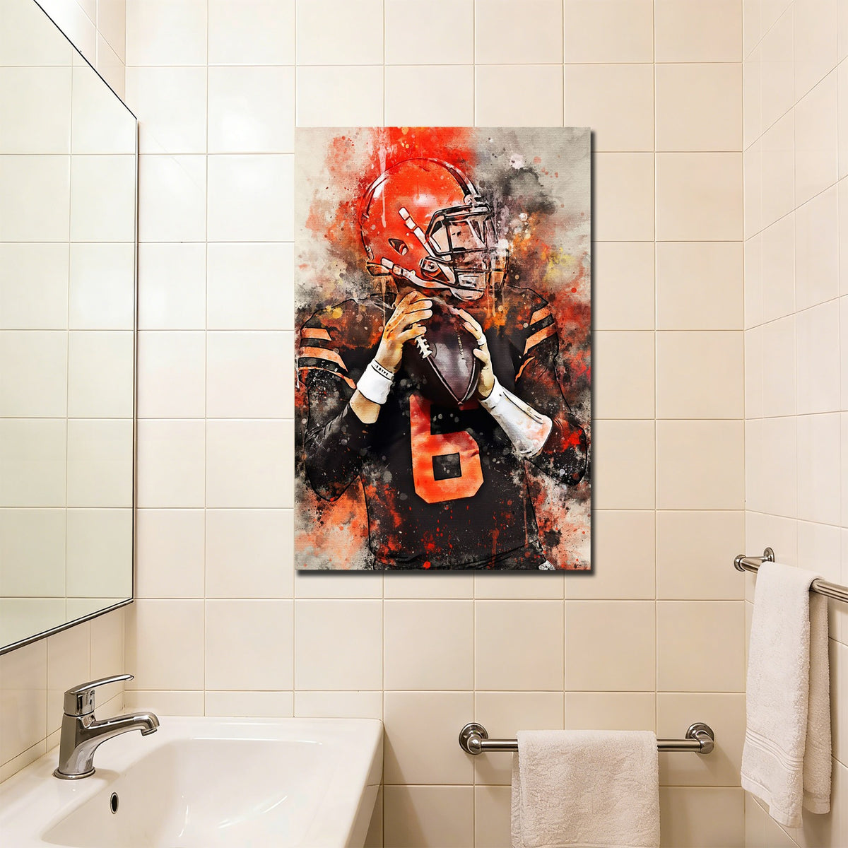 Baker Mayfield Celebrity Sports Art Poster School Dining Room Decoration 3 Canvas Wall Art Poster Decor Gift
