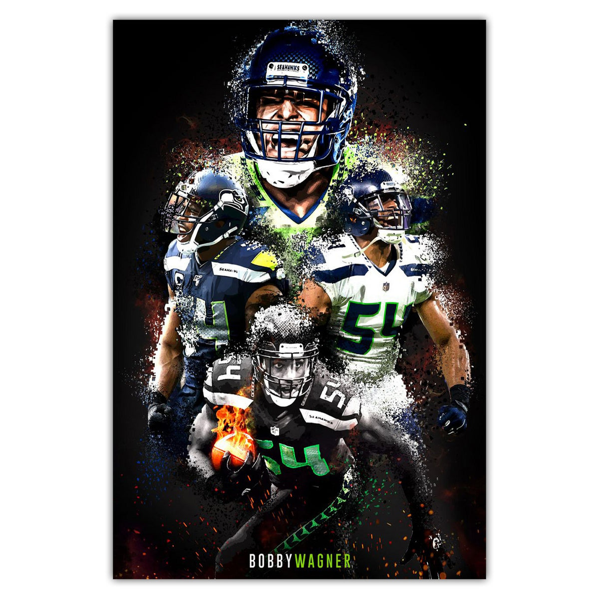 Bobby Wagner Celebrity Sports Art Poster School Dining Room Decoration 9 Canvas Wall Art Poster Decor Gift