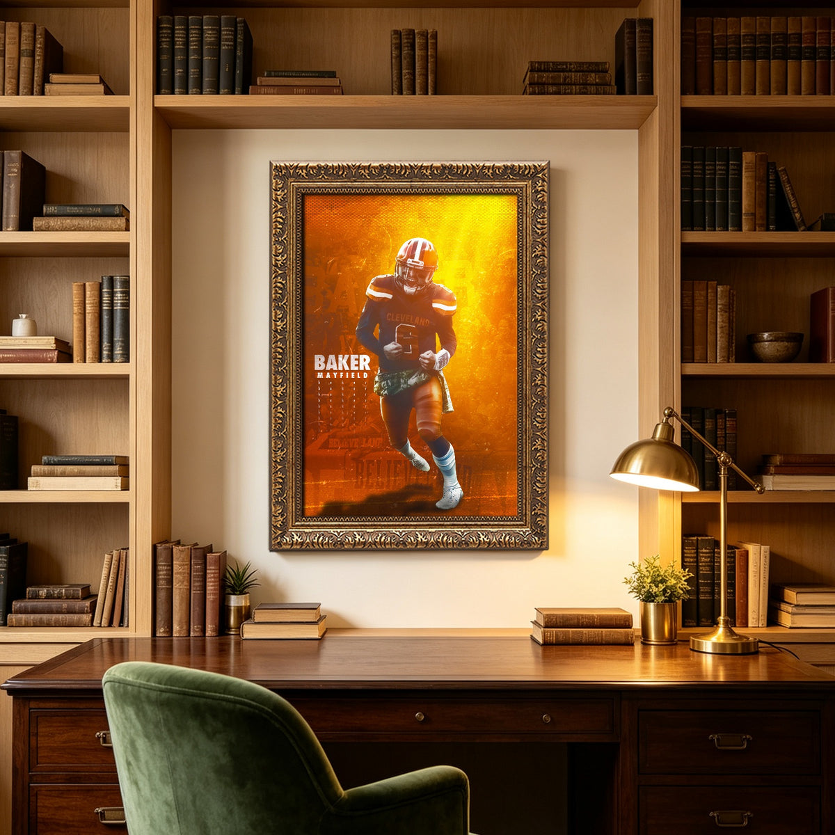 Baker Mayfield Sports Celebrity Art Deco Poster 8 Canvas Wall Art Poster Decor Gift