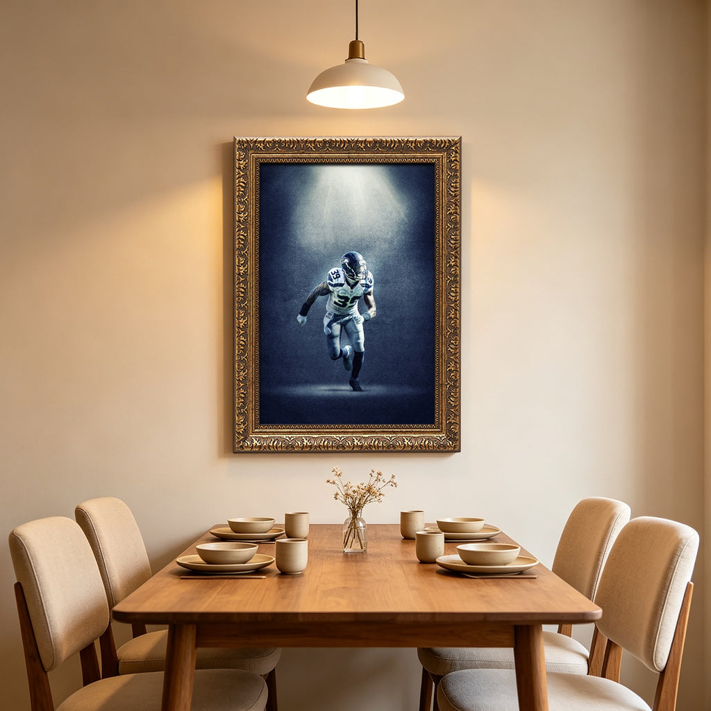 Brandon Browner Art Sports Decorative Poster School Dormitory 8 Canvas Wall Art Poster Decor Gift