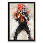 Baker Mayfield Sports Celebrity Art Deco Poster 6 Canvas Wall Art Poster Decor Gift