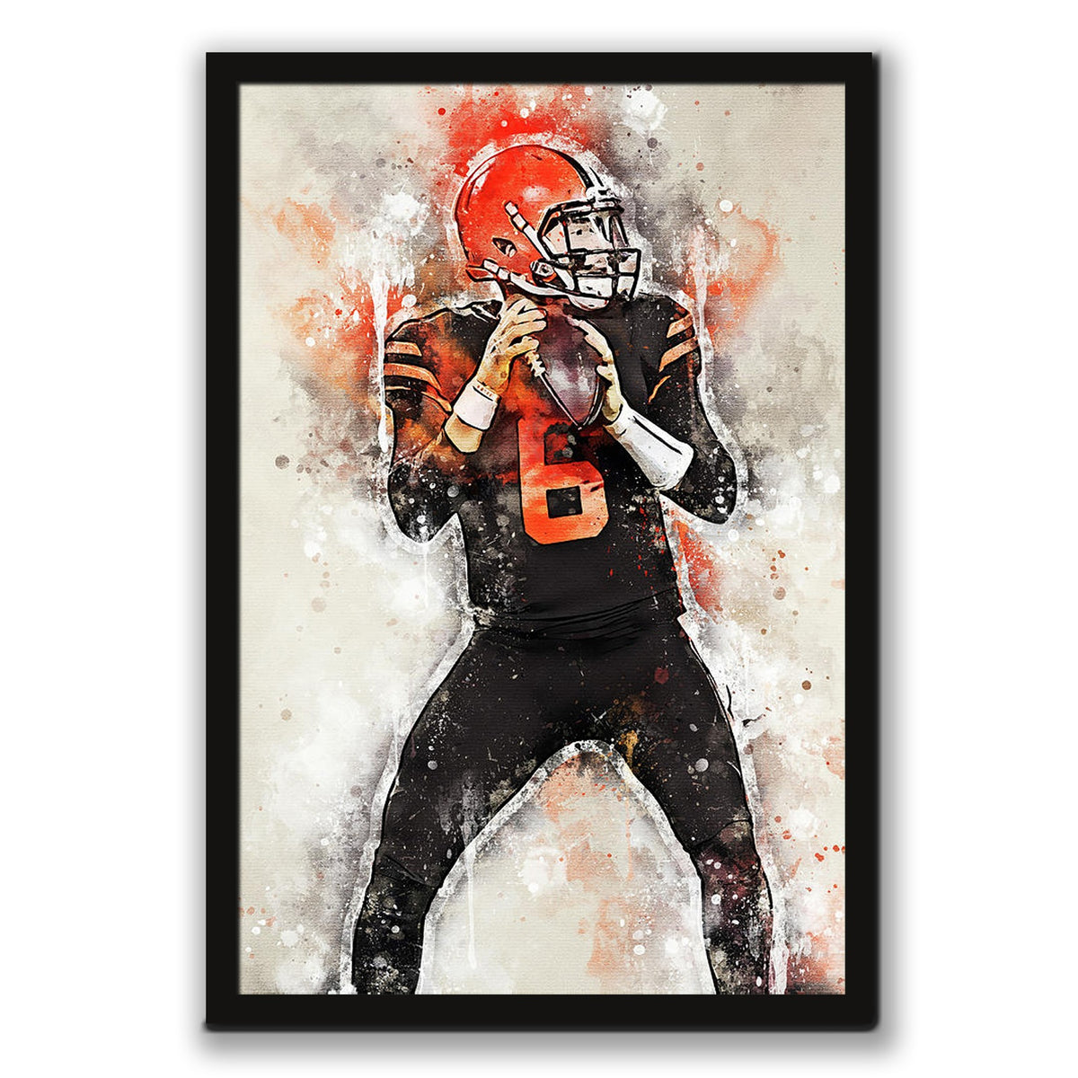 Baker Mayfield Sports Celebrity Art Deco Poster 6 Canvas Wall Art Poster Decor Gift