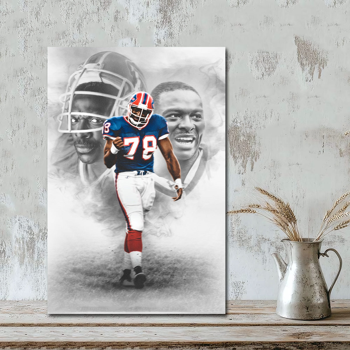 Bruce Smith Celebrity Sports Art Poster School Dining Room Decoration 0 Canvas Wall Art Poster Decor Gift