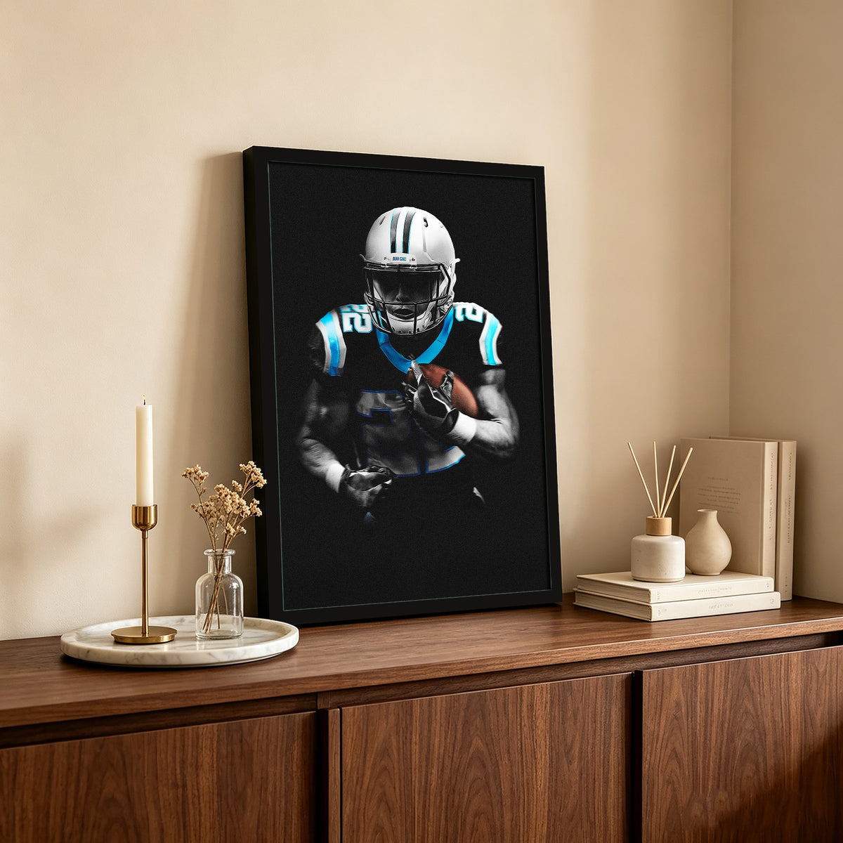 Christian McCaffrey Art Sports Decorative Poster School Dormitory 5 Canvas Wall Art Poster Decor Gift